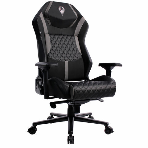 Кресло BRABIX PREMIUM "Core GM-160", мультиблок, 4D подлокотники, литой поролон, черное/серое, 532952 по низкой цене оптом 