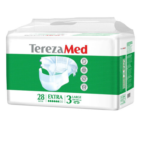 Подгузники для взрослых TEREZAMED Extra Large, КОМПЛЕКТ 28 шт., одноразовые, 90258 по низкой цене оптом 