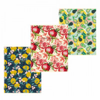 Тетради КОМПЛЕКТ 3 шт. А4, 96 л., BRAUBERG, скоба, клетка, глянцевый лак, "Fruits", 404387
