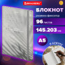 Блокнот с резинкой в клетку 96л, А5 145х203, твердая обложка с фольгой, BRAUBERG, Дизайн 10, 116324 по низкой цене оптом 