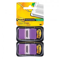 Закладки клейкие POST-IT Professional, пластиковые, 25 мм, 100 шт., фиолетовые, 680-PU2