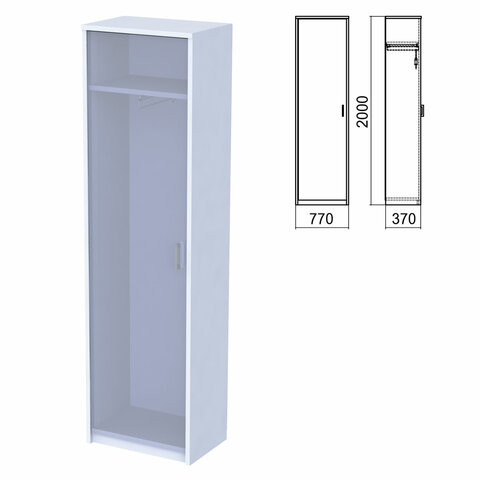 Шкаф для одежды ЧАСТЬ 1 "Арго", 560х370х2000 мм, серый