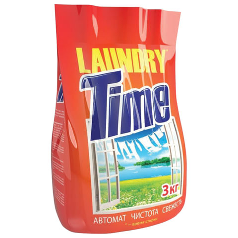 Стиральный порошок-автомат 3 кг, LAUNDRY TIME (Лондри Тайм) по низкой цене оптом 