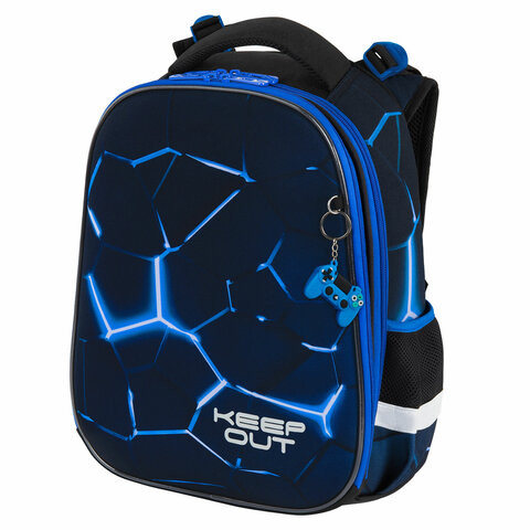 Ранец BRAUBERG PREMIUM, 2 отделения, с брелком, "Digital lava", СВЕТЯЩИЙСЯ, 38х29х16 см, 272015 по низкой цене оптом 