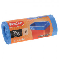 Мешки для мусора 35 л, синие, в рулоне 50 шт., ПНД, 7,3 мкм, 50х60 см, PACLAN "Classic", 403023