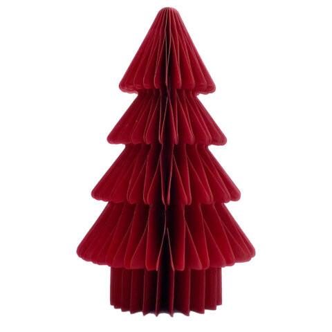 Украшение новогоднее интерьерное из бумаги, "Елочка", 20 см, бордовый цвет, ЗОЛОТАЯ СКАЗКА, 592601 по низкой цене оптом 