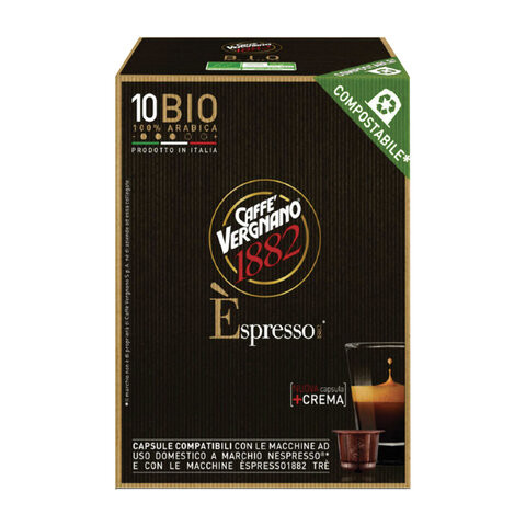 Капсулы для кофемашин NESPRESSO, Bio 100% Arabica, натуральный кофе, 10 шт. х 5 г, VERGNANO, 8001800005549 по низкой цене оптом Капсулы для кофемашин NESPRESSO, Bio 100% Arabica, натуральный кофе, 10 шт. х 5 г, VERGNANO, 8001800005549 по низкой цене оптом