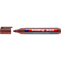 Маркер пермаментный edding 300, круглый наконечник, 1.5-3 мм Коричневый