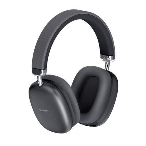 Наушники беспроводные накладные полноразмерные раздвижные мультирежимные, SONNEN HP-B12B, BT 5.4, черные, 514126 по низкой цене оптом Наушники беспроводные накладные полноразмерные раздвижные мультирежимные, SONNEN HP-B12B, BT 5.4, черные, 514126 по низкой цене оптом