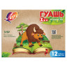 Гуашь ЛУЧ "Zoo", 12 цветов по 15 мл, без кисти, картонная упаковка, 19С1252-08 по низкой цене оптом 