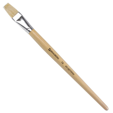 Кисть BRAUBERG, щетина, плоская, № 16, 200205 по низкой цене оптом 