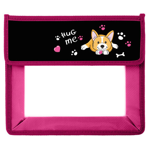 Папка для тетрадей ЮНЛАНДИЯ А5, пластик, 2 отделения, клапан на липучке, "Hug Me", 271489 по низкой цене оптом 