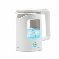 Чайник BQ (БИ-КЬЮ) KT2000G, 1,5л, 1500Вт, закрытый нагревательный элемент, стекло, белый, 86192234