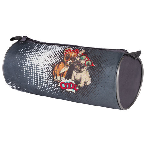 Пенал-тубус, печать на ткани, "Cool Dog", 20х9 см, ПТ-02 по низкой цене оптом 