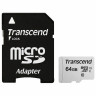 Карта памяти microSDXC 64 GB TRANSCEND UHS-I U1, 95 Мб/сек (class 10), адаптер, TS64GUSD300S-A по низкой цене оптом 