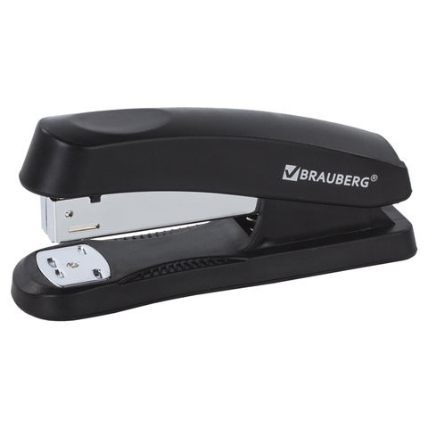 Степлер №24/6, 26/6 BRAUBERG "Standard+", до 30 листов, черный, 228608 по низкой цене оптом 