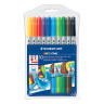 Фломастеры двухсторонние STAEDTLER "Noris club",10 цветов, 2 пишущих узла 1 и 3 мм, смываемые, 320 NWP10 по низкой цене оптом 