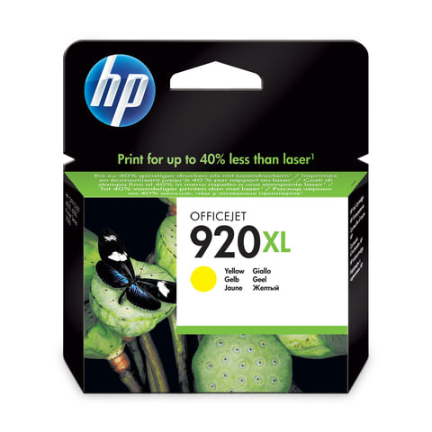 Картридж струйный HP (CD974AE) Officejet 6000/6500/7000, №920, желтый, оригинальный, ресурс 700 стр. по низкой цене оптом 