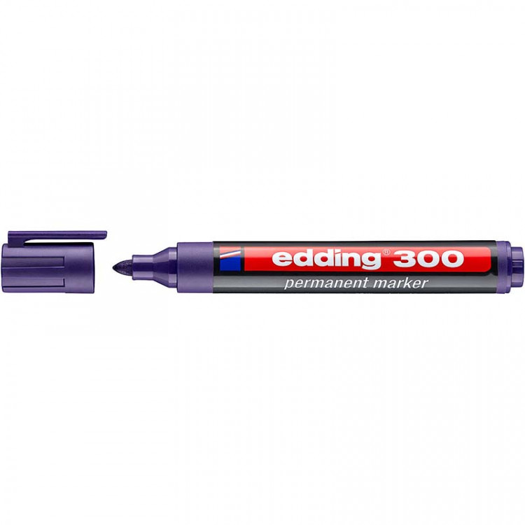 Маркер пермаментный edding 300, круглый наконечник, 1.5-3 мм Фиолетовый по низкой цене оптом 
