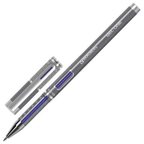 Ручка гелевая BRAUBERG "GEL ONE", СИНЯЯ, стандартный узел 0,5 мм, линия письма 0,35 мм, 144036 по низкой цене оптом Ручка гелевая BRAUBERG "GEL ONE", СИНЯЯ, стандартный узел 0,5 мм, линия письма 0,35 мм, 144036 по низкой цене оптом