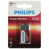 Батарейка алкалиновая 1 шт. PHILIPS Power Alkaline, Крона 9V (6LR61, 6LF22, 1604A), б, Б0062717 по низкой цене оптом 