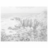 Холст на картоне с контуром BRAUBERG ART CLASSIC "ЦВЕТЫ И МОРЕ", 30х40, грунтованный, хлопок, 191541 по низкой цене оптом Краснодар, Москва, Уфа, Казань, Барнаул, Владивосток, Хабаровск, Сахалин, Красноярск, Екатеренбург, 