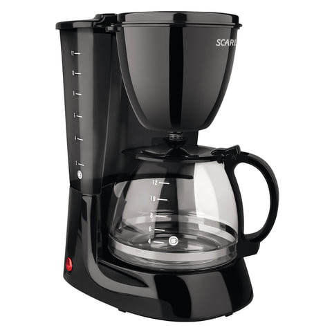 Кофеварка капельная SCARLETT SC-CM33007, 750 Вт, 1,25 л, антикапля, подогрев, пластик, черная, SC - CM33007 по низкой цене оптом Краснодар, Москва, Уфа, Казань, Барнаул, Владивосток, Хабаровск, Сахалин, Красноярск, Екатеренбург, 