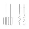 Миксер ручной VIXTER VHM-5300, 700Вт, 5 скоростей, 2 венчика, 2 крюка для теста, графит по низкой цене оптом 