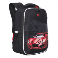 Ранец GRIZZLY анатомическая спинка, облегченный, для мальчиков, RED CAR, 37х26х16 см,, RAw-397-4/3