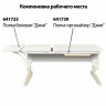 Стол-парта регулируемый "ДЭМИ" СУТ.42, 1200х550х530-815 мм, бежевый каркас, пластик бежевый, рамух белый (КОМПЛЕКТ) по низкой цене оптом 