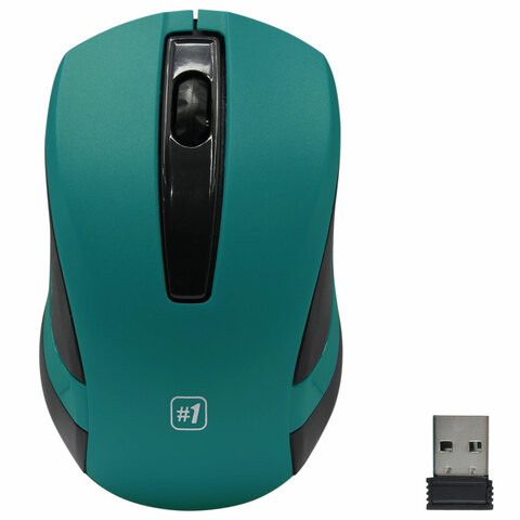 Мышь беспроводная DEFENDER #1 MM-605, USB, 2 кнопки + 1 колесо-кнопка, оптическая, зеленая, 52607 по низкой цене оптом 