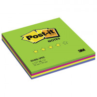 Блок самоклеящийся (стикер) POST-IT ORIGINAL "Весенняя радуга" 76х76 мм, 100 л., ассорти, 654-RB-SPEE