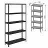 Стеллаж металлический BRABIX "ГРАФИТ MS KD-180/40/70-5", лофт, 1800х700х400 мм, 5 полок, 291268, S240BR124593 по низкой цене оптом Краснодар, Москва, Уфа, Казань, Барнаул, Владивосток, Хабаровск, Сахалин, Красноярск, Екатеренбург, 