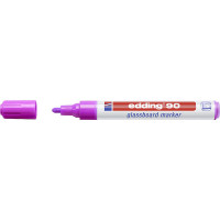 Маркер по стеклу edding 90, смываемый, круглый наконечник, светостойкий, 2-3 мм Фиолетовый