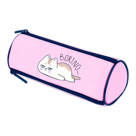 Пенал BRAUBERG, 3 отделения, нейлон, 21х7х7см, Lazy cat, 272306 по низкой цене оптом 