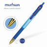 Ручка шариковая масляная автоматическая MUNHWA "MC Gold Click", СИНЯЯ, узел 0,7 мм, GC07-02 по низкой цене оптом 