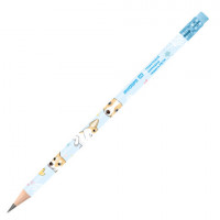 Карандаш чернографитный ЮНЛАНДИЯ "КОРГИ", 1 шт, HB, с ластиком, корпус ассорти, 182009