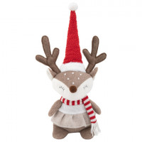 Украшение новогоднее интерьерное 40см "Веселый оленёнок", полиэстер, ЗОЛОТАЯ СКАЗКА, 592508