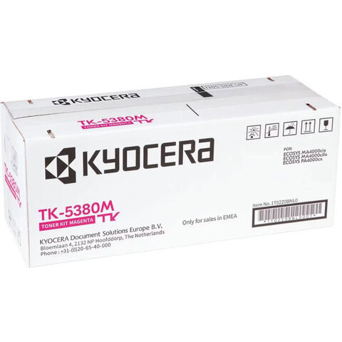 Тонер-картридж KYOCERA (TK-5380M) ECOSYS PA4000cx/MA4000cix/MA4000cifx, пурпурный, ресурс 10000 страниц, оригинальный, 1T02Z0BNL0 по низкой цене оптом Тонер-картридж KYOCERA (TK-5380M) ECOSYS PA4000cx/MA4000cix/MA4000cifx, пурпурный, ресурс 10000 страниц, оригинальный, 1T02Z0BNL0 по низкой цене оптом