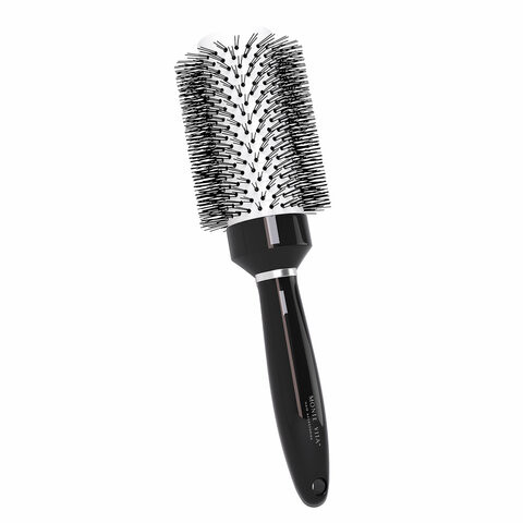 Расческа для укладки волос термобрашинг 26,5х7х4,5 см, круглая, продувная, черная MONTE VITA 457418 по низкой цене оптом 