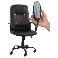 Кресло офисное BRABIX "Device MS-002", 4 массажных модуля, экокожа, черное, XXXXXX