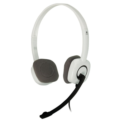 Наушники с микрофоном (гарнитура) LOGITECH H150, проводные, 1,8 м, с оголовьем, белые, 981-000350 по низкой цене оптом Краснодар, Москва, Уфа, Казань, Барнаул, Владивосток, Хабаровск, Сахалин, Красноярск, Екатеренбург, 