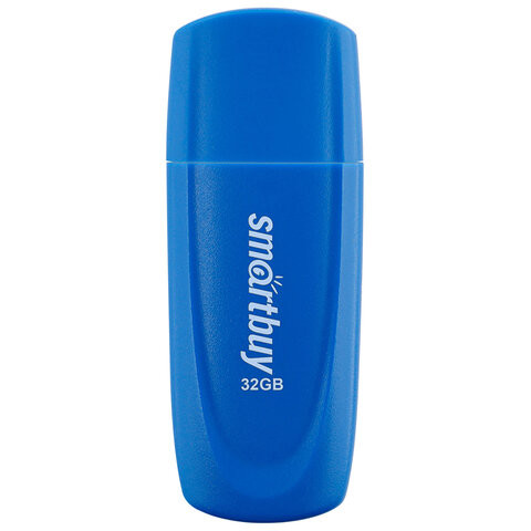 Флеш-диск 32GB SMARTBUY Scout USB 2.0, синий, SB032GB2SCB по низкой цене оптом Краснодар, Москва, Уфа, Казань, Барнаул, Владивосток, Хабаровск, Сахалин, Красноярск, Екатеренбург, 