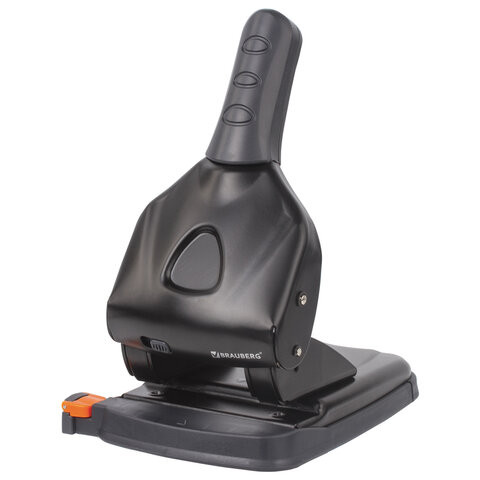 Дырокол металлический МОЩНЫЙ BRAUBERG "Heavy duty" до 65 листов, эргономичный, черный по низкой цене оптом 