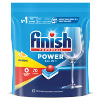 Таблетки для посудомоечных машин 70шт FINISH Power All in 1 "Лимон", ш/к 95972, 3213236