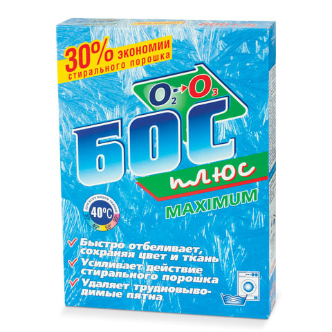 Средство для отбеливания и чистки тканей 600 г, БОС плюс "Maximum", порошок по низкой цене оптом 