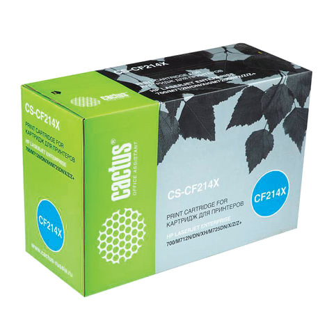 Картридж лазерный CACTUS (CS-CF214X) для HP LaserJet M725dn/M725f/M712dn, ресурс 17500 стр., CS-CF214XR по низкой цене оптом 