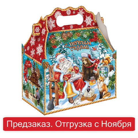 Подарок новогодний "Ларец Лучший Праздник", НАБОР конфет 1000 г, картонная коробка, WELDAY по низкой цене оптом 