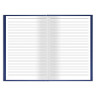 Книга учета 144 л., линия, твердая, бумвинил, блок офсет, А4 (200х290 мм), BRAUBERG, синий, 130227