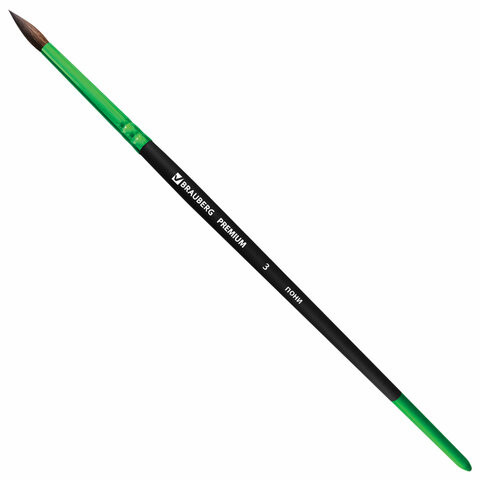 Кисть из ворса пони №3, BRAUBERG PREMIUM, 200982 по низкой цене оптом 